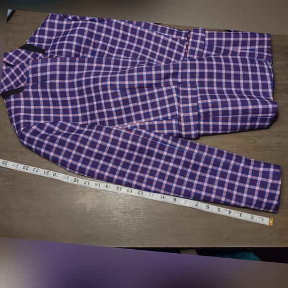J. Crew Regent Blazer in Mott Plaid Royal Petunia Size 4 purple, red blue pink - Picture 8 of 15
